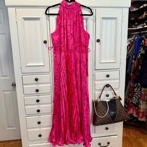 Size 12 Silky & Vibrant Pink Taylor Sleeveless Dress NWOT